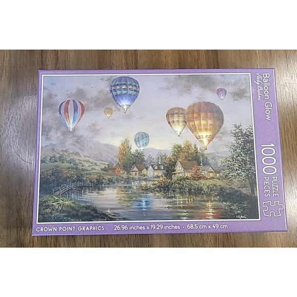 Crown Point Graphics Balloon Glow 1000 Piece Jigsaw Puzzle By Nicky Boehme - Picture 2 of 7